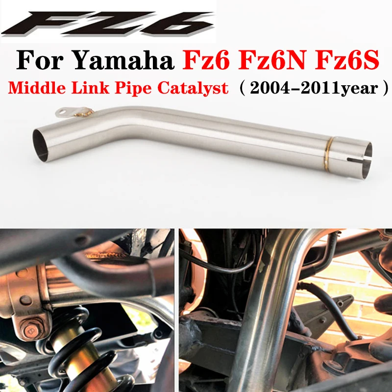 

Средний катализатор выхлопной трубы мотоцикла исключает модифицированный глушитель и улучшает работу для Yamaha FZ6 FZ6N FZ6S 2004-2011 года