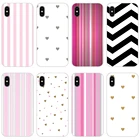 Чехлы для телефонов Xiaomi Mi4, Mi5, Mi5S, Mi6, Mi A1, A2, A3, 5X, 6X, 8, CC, 9 T Lite, SE Pro, с белыми полосками и сердцем