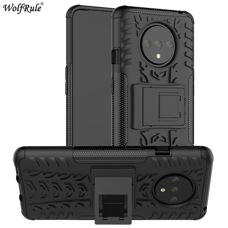 For Oneplus 7T Case Bumper TPU & PC Holder Armor Protective Hard Back Cover For Oneplus 7T Phone Case For Oneplus 7T 6.55''