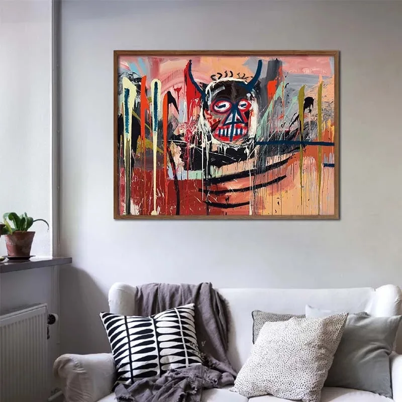 

Basquiat Abstract Canvas Painting Street Graffiti Wall Art Posters and Prints Lover Hands Wall Pictures For Living Room Decor