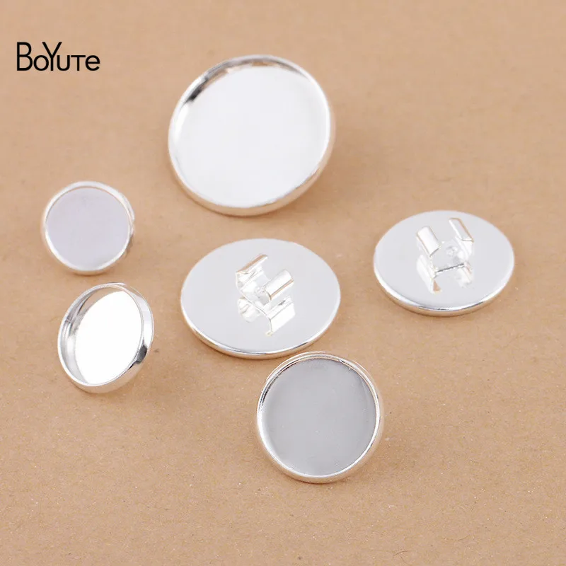BoYuTe (50 Pieces/Lot) 10-12-14-16-18-20MM Cabochon Base Blanks Tray Diy Hair Rope Clips Clasps Buckles Fastener | Украшения и
