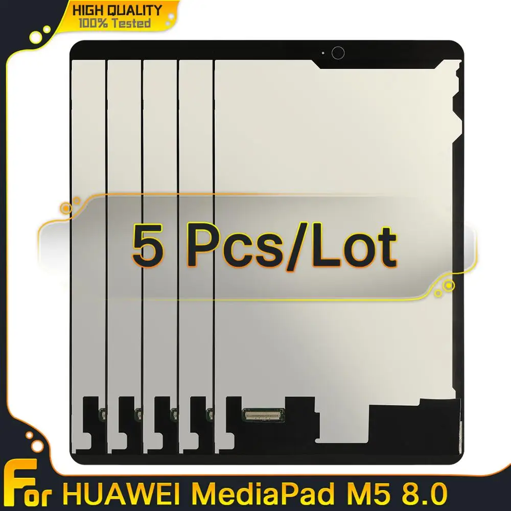 

5 pçs/lote alta qualidade 8 "lcd para huawei mediapad m5 8.0 display touch screen digitador assembléia 100% testado trabalho