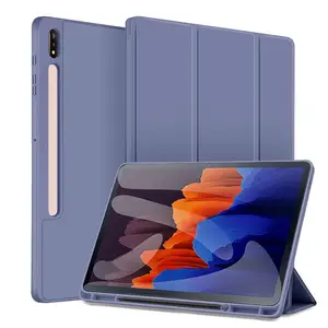 for new samsung galaxy tab s7 fe lte 12 4 plus case for samsung tab s7 11 case with pencil holder model sm t730 t736auto sleep free global shipping