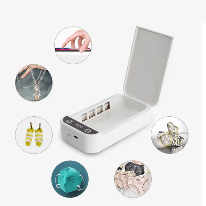

USB UV Sterilizer LED Disinfection Device Uv Sterilizer Box Ultraviolet Light Box Cleaning Mobile Phone Killed Bacteria 99.9%