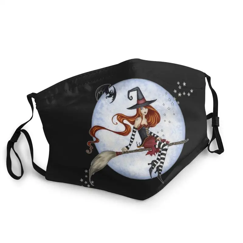 Маска для Хэллоуина ведьмы лунный свет езды противопылевая не одноразовая