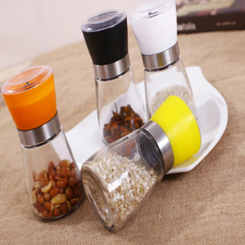 

Peper Handleiding Grinder Mill Rvs Glas Zout Spice Mills Verstelbare Keramische Rotor DIY Koken Keuken Tool