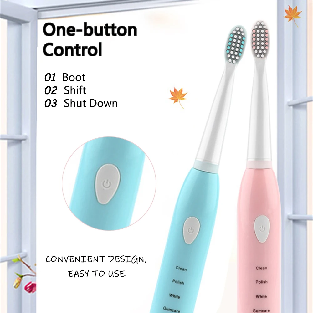 Мощная Электрическая зубная щетка USB перезаряжаемая ультразвуковая звуковая