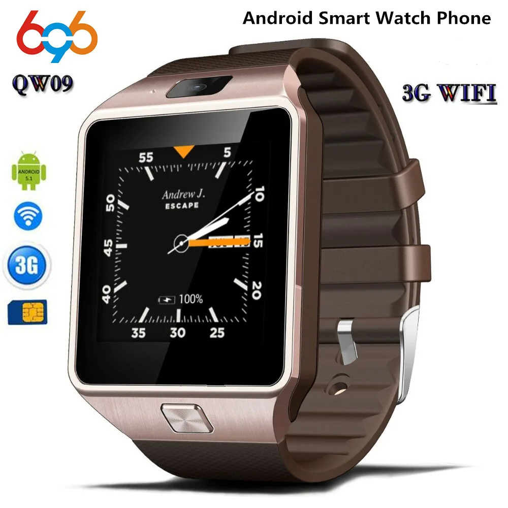 696 QW09 Smart Watch Fitness Sleep Tracker Band 512MB/4GB Bluetooth 4.0 Real-Pedometer SIM Card qw09 Smartwatch | Электроника