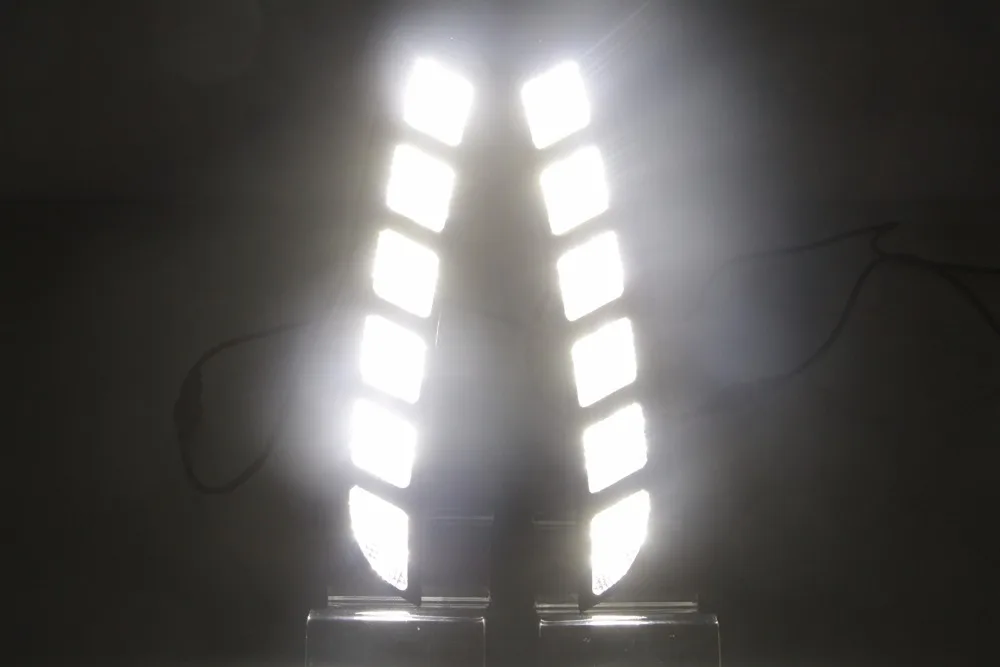 1 пара Белый Водонепроницаемый ABS 12В Автомобильный светодиодный DRL лампа