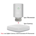 Умный привод радиатора Tuya ZIGBEE3.0, программируемый термостатический клапан радиатора, регулятор температуры, голосовое управление, Alexa