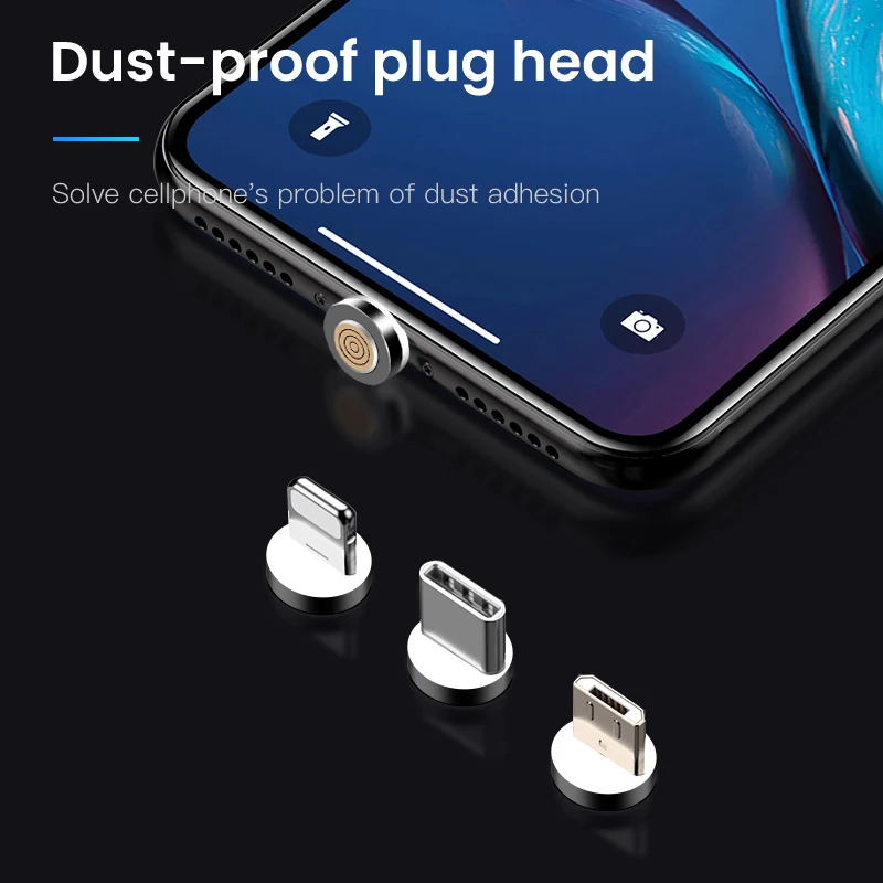 IONCT 3A Магнитный зарядный кабель для быстрой зарядки для iPhone Xiaomi samsung Android мобильный телефон магнит type C Micro USB кабель для передачи данных