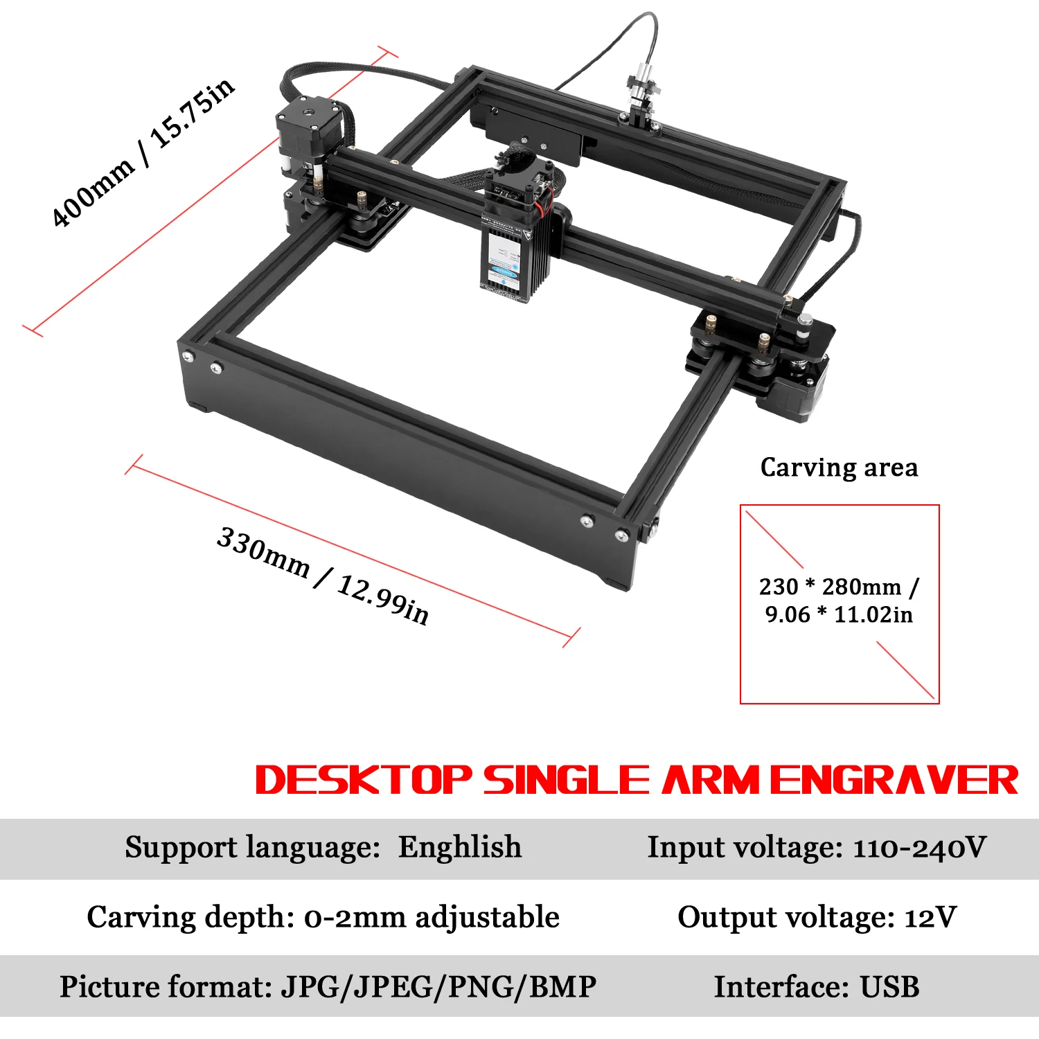 23*28 см 15 Вт мини 4 2 Система настольный ЧПУ лазерный гравер DIY гравировальный