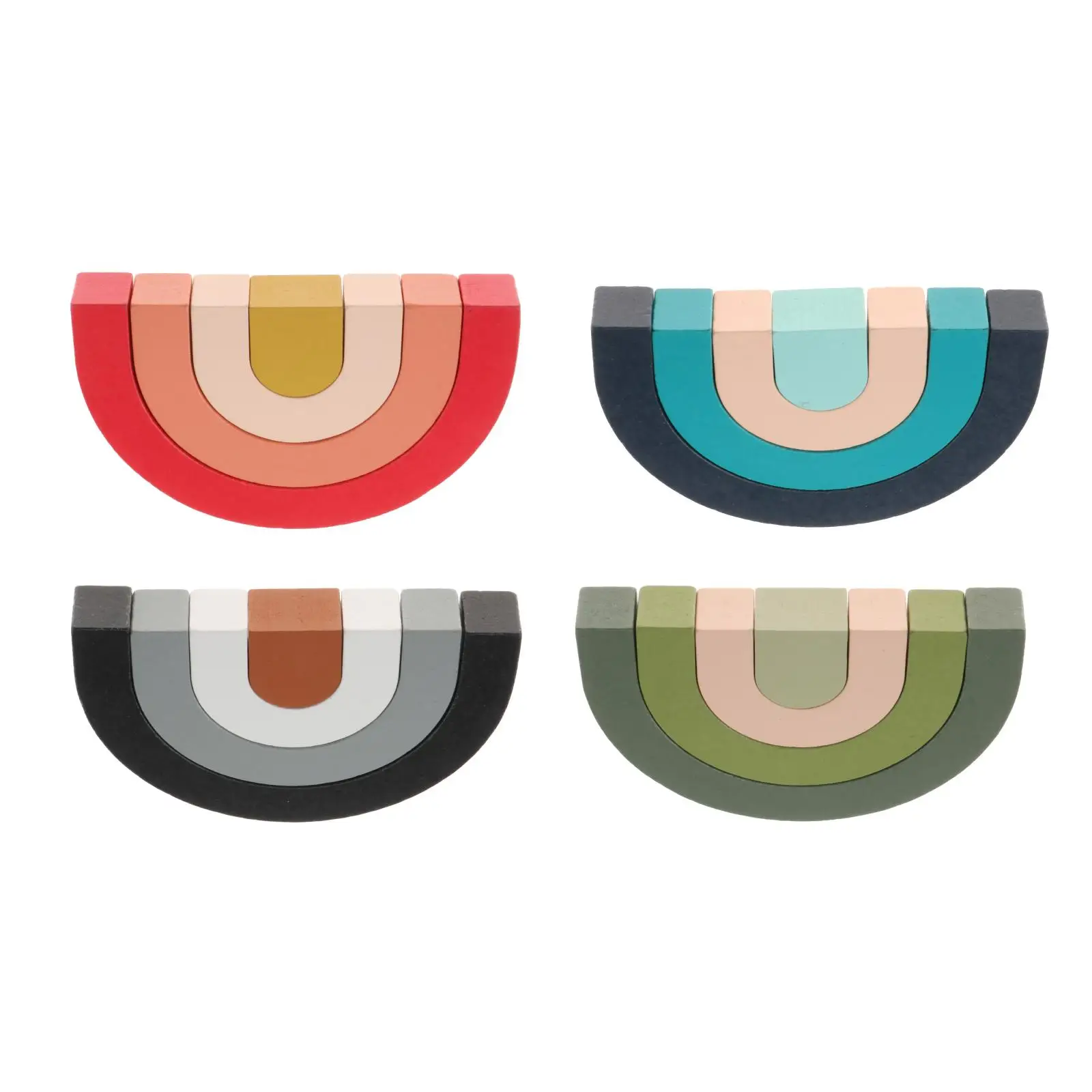 

Деревянные игрушки для укладки, радужная геометрическая форма, головоломка сортировщик, распознавание цвета,