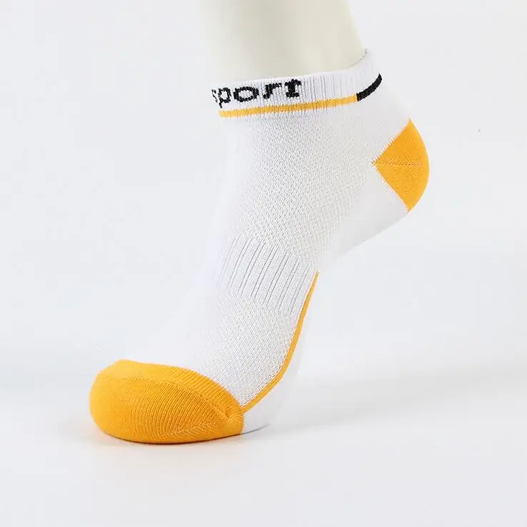 sport yellow Хлопковые носки мужские тонкие велосипедные носки профессиональные носки с низкой лодыжкой спортивные носки женские носки кроссовки баскетбольные Носки мужские - Цвет: sport yellow