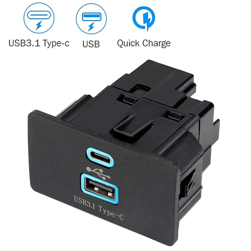 SYNC 3 USB+Type-C Dual Interface Module for Ford Lincoln Apple Carplay Media Wiring Hub Port HC3Z-19A387-B HC3T-14F014-A