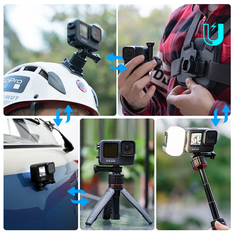 

Ulanzi MT-31 Mini tripod Monopod for GoPro 9/8/7/6/5/4 OSMO Action Insta360 Xiaomi Yi SJCAM Eken Action Camera Accessories Mount