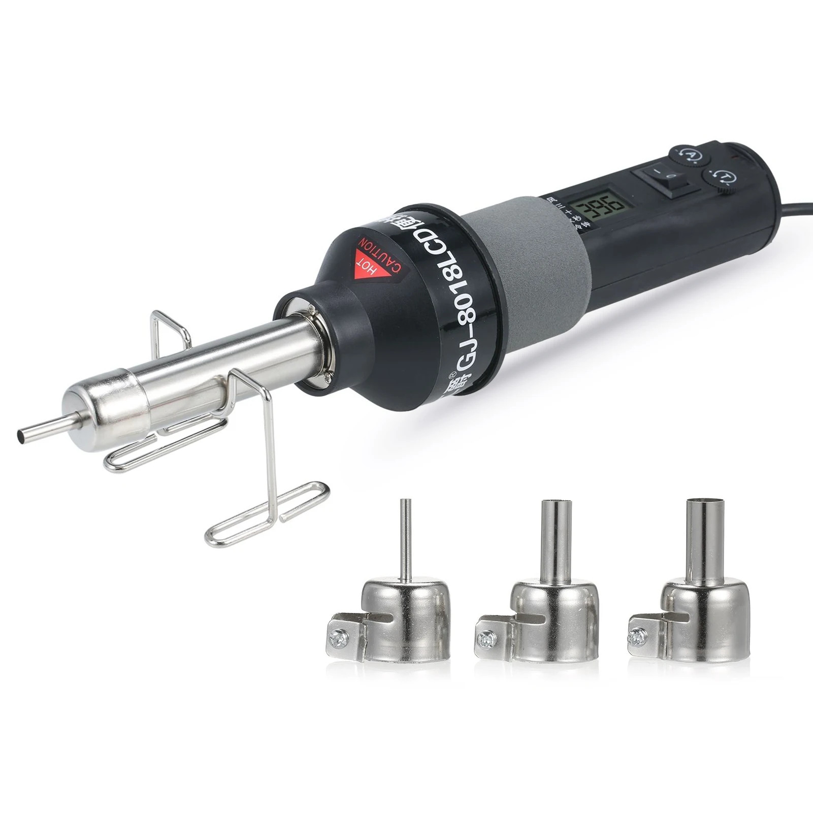 

450W GJ-8018 Hot Air Gun Soldering Heat Gun 450℃ Hot Air Soldering Station with Nozzles LCD Digital Display Welding Repair Tools