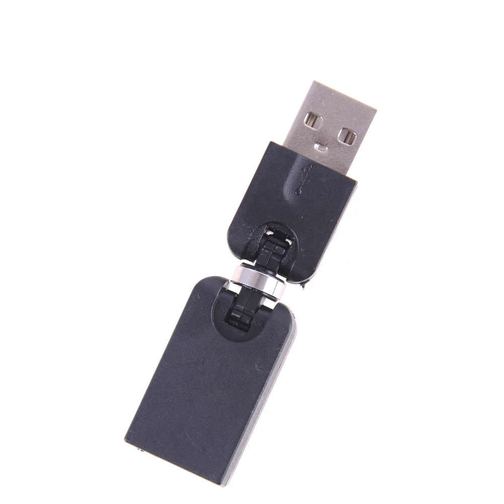 

1pcs USB Adapter Flexible Swivel Twist Angle Extension Adapter Black USB 2.0 Male To Female 360 Degree Rotating