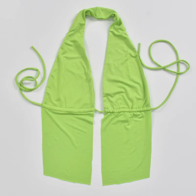 

Oushang Y2K Summer Tank Tops Sexy Chic Cyber Backless Trend Solid Bandage Camisole Party Sleeveless Streetwear Vest Outfits