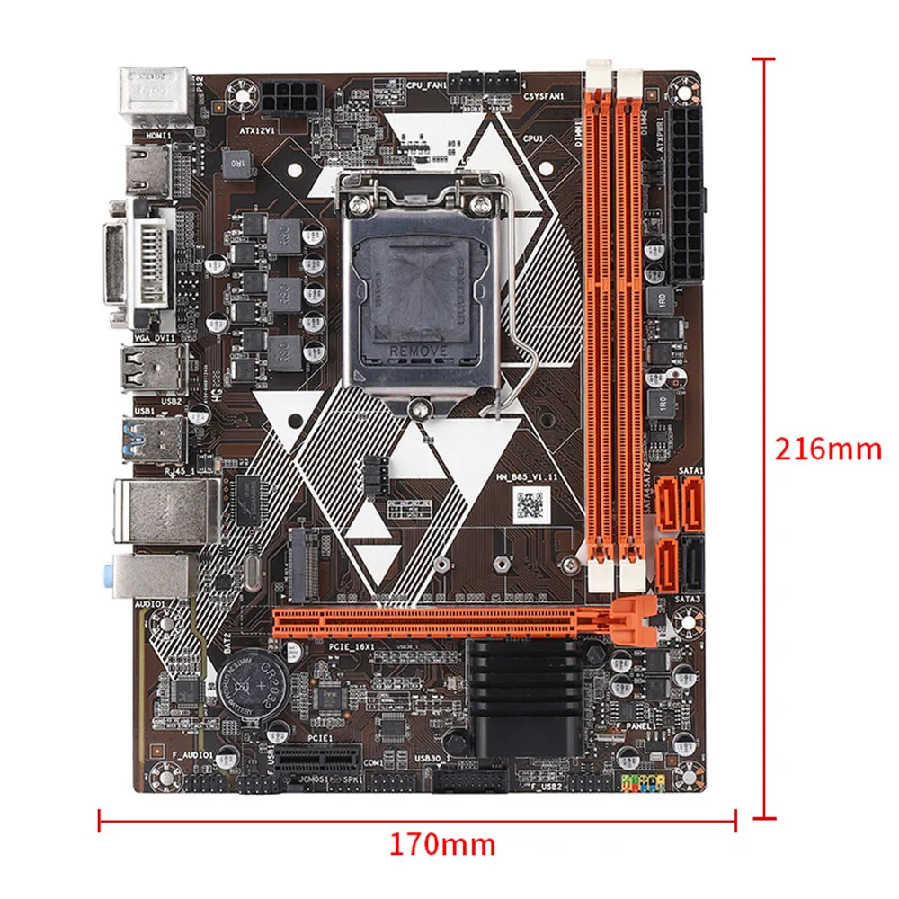 

Материнская плата B85 для компьютера, системная плата DDR3 USB 3,0 SATA 3,0 HDMI-совместимая + DVI + VGA, десктопная материнская плата для LGA 1150 i3 i5 i7