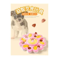 pink pet slow eating tray dishes flower shape slow feeder dog puzzle feeding toy cat treat toys cat accessories