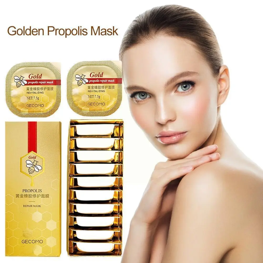 

Золотая прополисовая коллагеновая Золотая осветляющая гладкая кожа с кристаллами уход за кожей увлажняющая Косметика V4z4