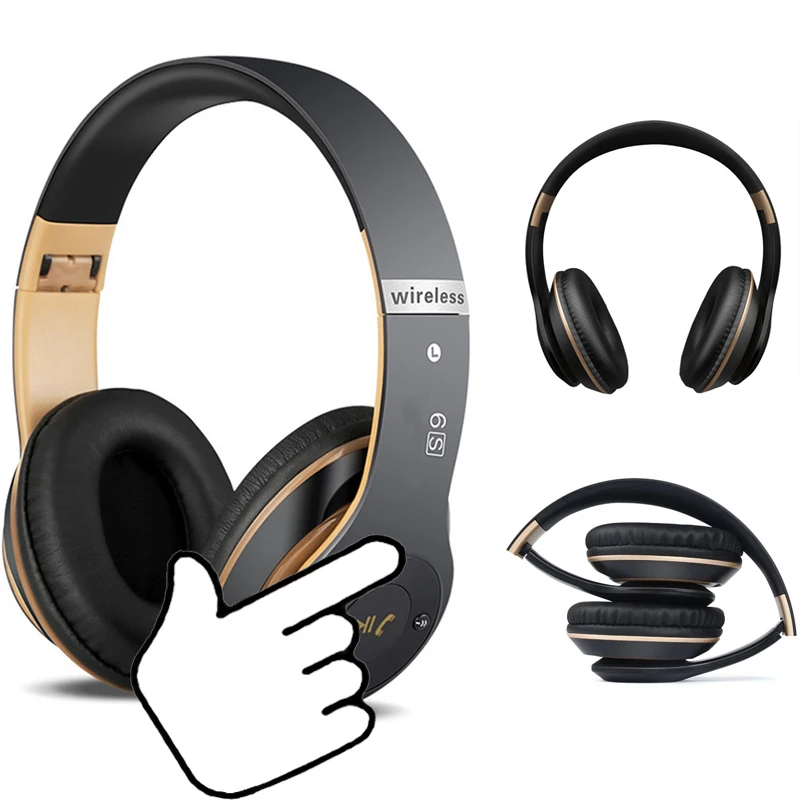 Беспроводная bluetooth-гарнитура беспроводные наушники Bluetooth стерео HIFI Складные портативные наушники с микрофоном TF карта AUX кабель