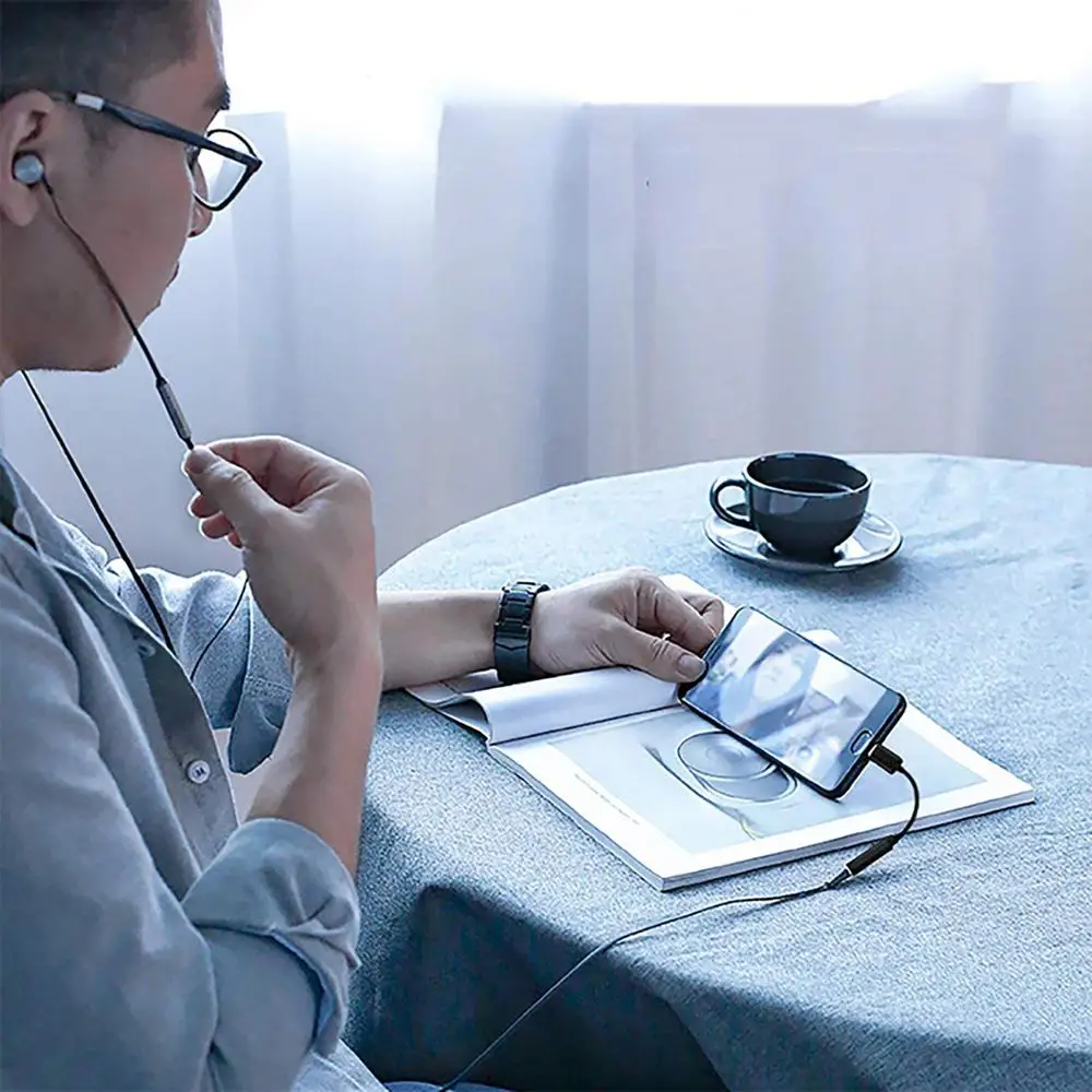 AMKLE USB Type C 3 5 мм адаптер AUX аудио кабель Voic вызов Высокое разрешение
