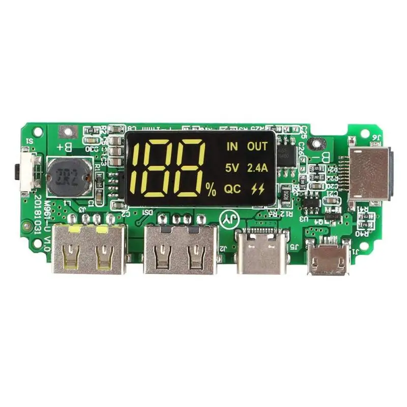 USB 2.4A Мобильный блок питания зарядный Модуль литиевая батарея зарядное устройство
