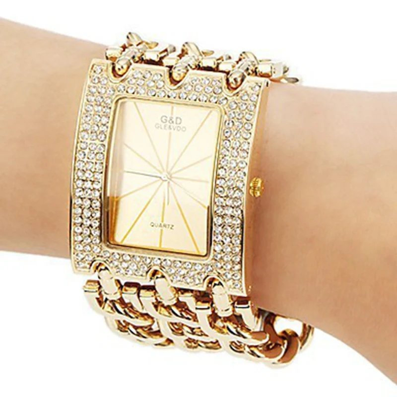 

BRAND NEW 2017 STAINLESS STEEL CHAIN FASHION GOLD WATCH WOMEN WRISTWATCHES QUARTZ WATCH WATCHES