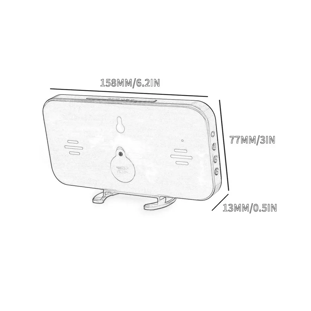 

LED Digital Alarm Clock Creative Mobile Phone Charging Mirror Snooze Alarm Clock Electronic Alarm Clock