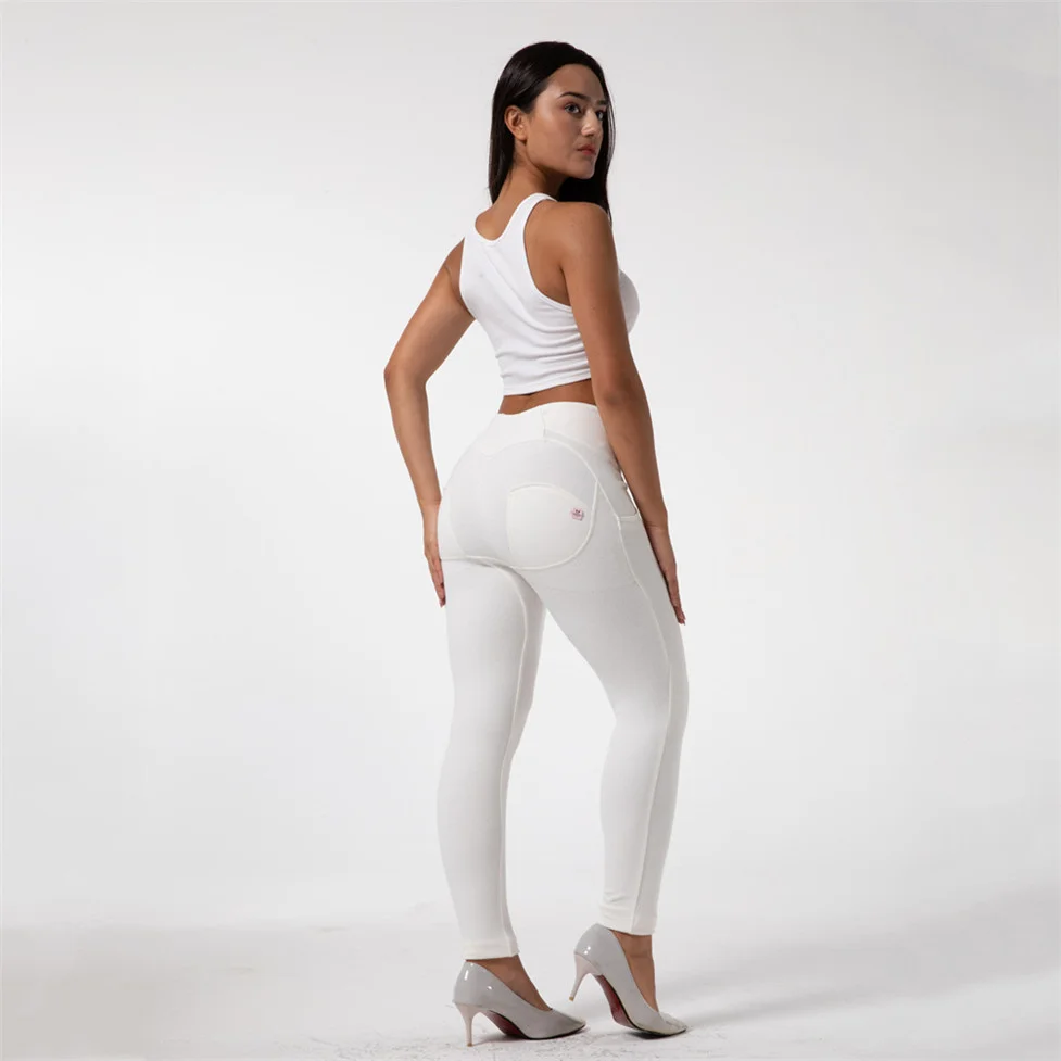 

Shascullfites Melody Womens High Waisted White Pants Women Sports Tights Scrunch Bum Lifter Fitness Leggings