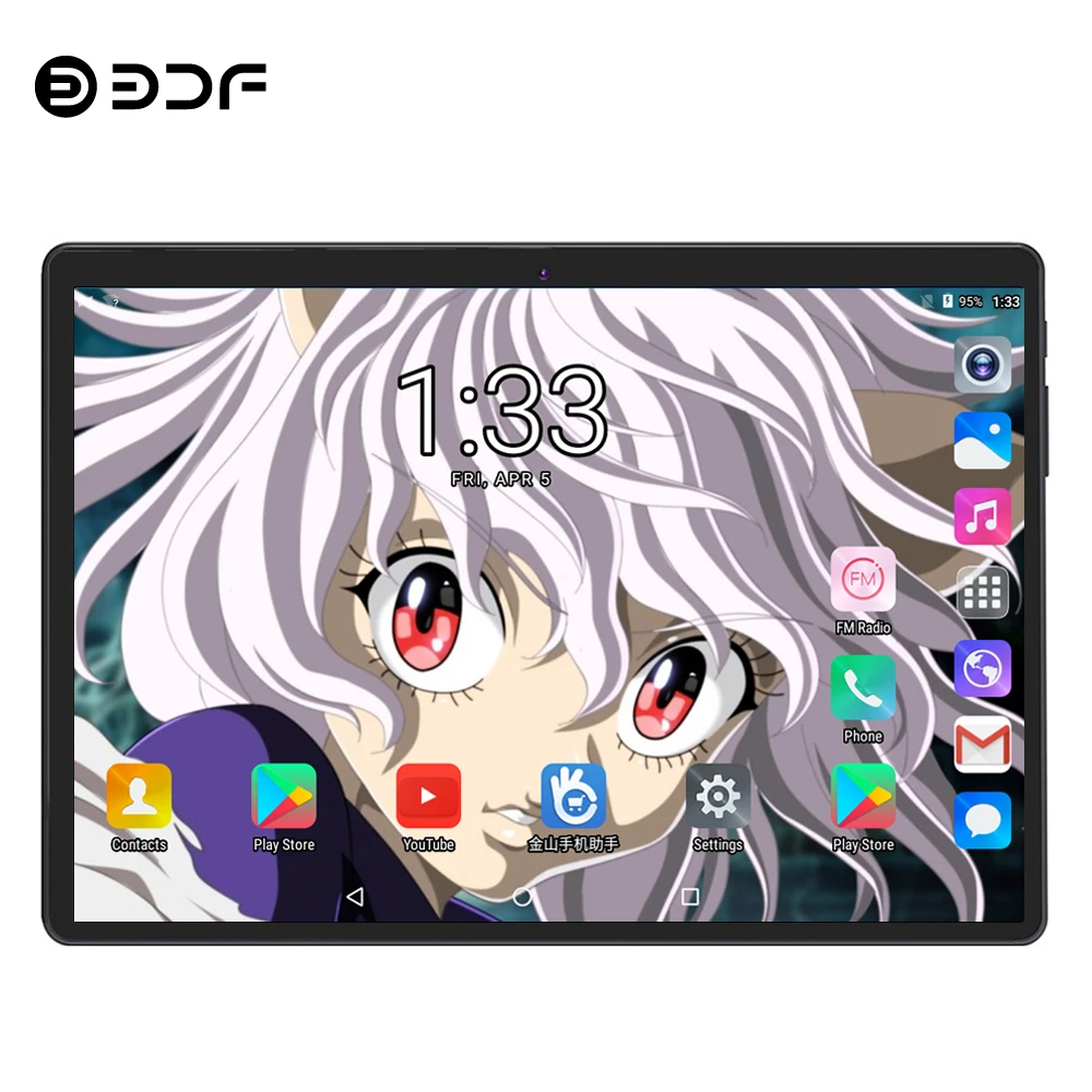 BDF планшетный ПК 10 дюймов десять Core Android 9,0 Планшеты ПК 8 ГБ/128, поддержка Bluetooth, WiFi, две SIM карты, 4G телефон, планшет на OC Android портативных ПК планшет 10