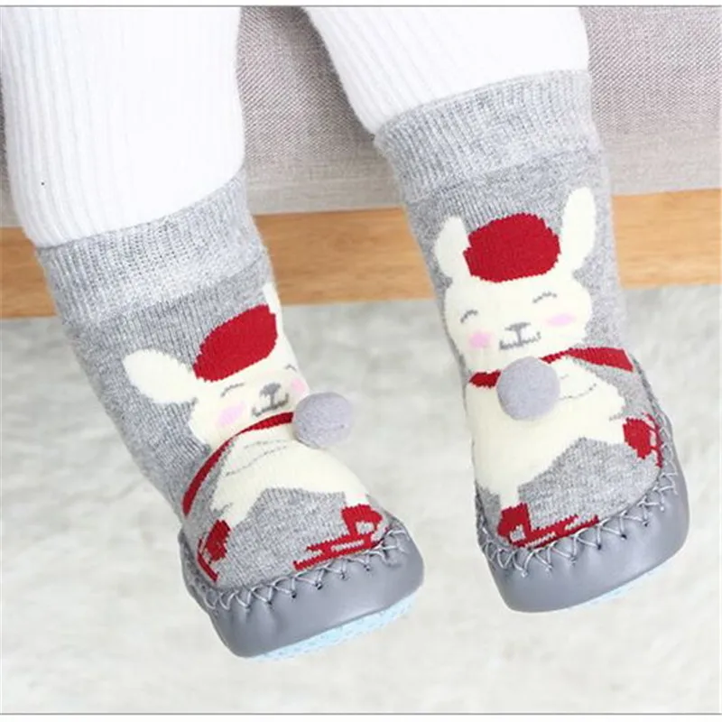 

Toddler Shoes Soft Sole Comfortable Warm Terry Cotton Sock Shoe Infant first walkers baby indoor shoes cartoon birthday gift New