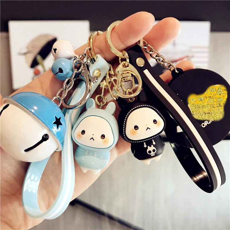 

Cartoon Cute Action Figures Car Keychain Female Style Handbag Pendant Small Fresh Key Chain Creative Simplicity Gift Keyring