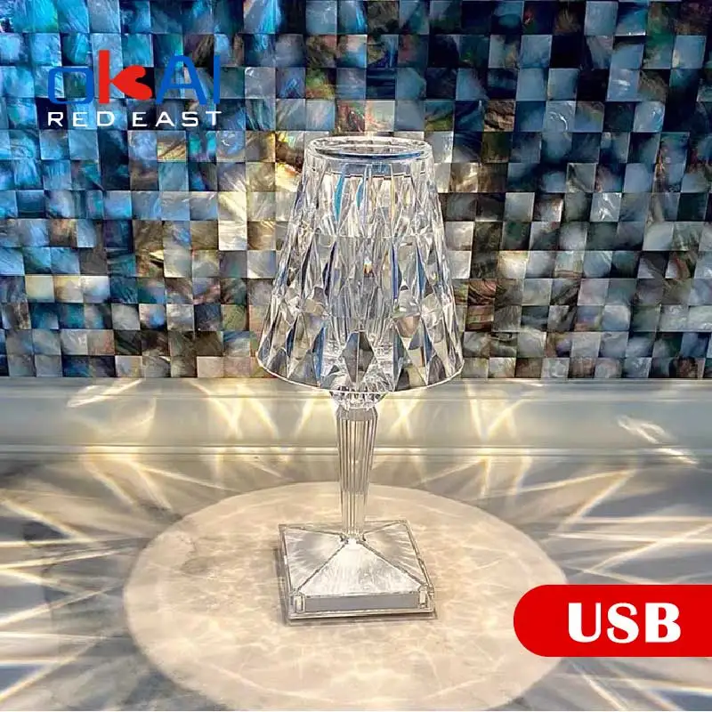 

High-end Luxury Decorations Italian Design Crystal Lamp Table Lamp Reading Lamp Night Light Crystal Masonry Exclusive Design.