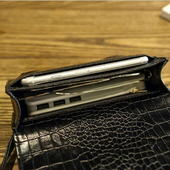 

Vintage Portable Women PU Leather Alligator Waist Bag Women Waist Pack Travel Belt Wallets Ladies Fanny Bags