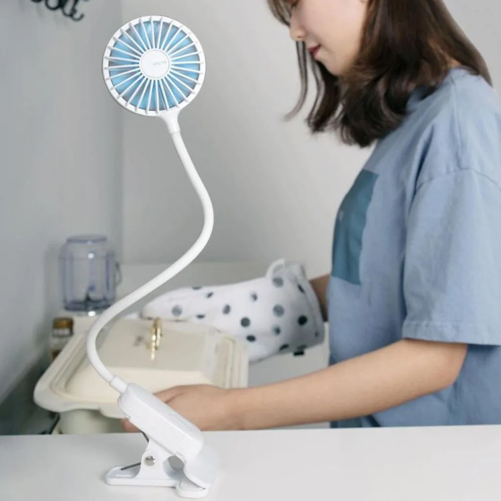 

Hanging Neck Fan Handheld Cooling Fan USB Rechargeable Clip Desk Cooler