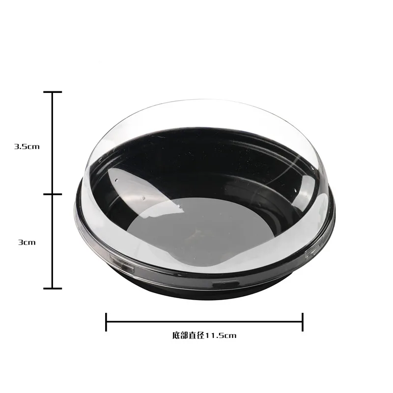 

50pcs 4 Inch Cheese Cake Box Round Transparent Bread Packaging Box Party Favors Household DIY Baking Decoration Dessert Boxes