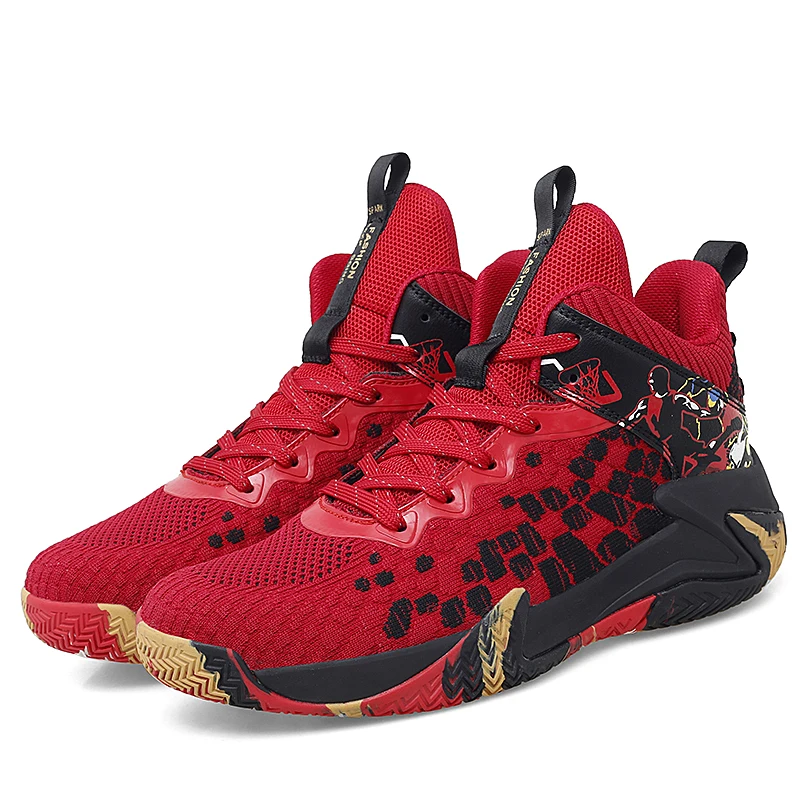 

Basketball Shoes Men Air Sports Shoes High Tops Mens Basketball Sneakers Athletics Basket Shoes Chaussures basket Black shoes