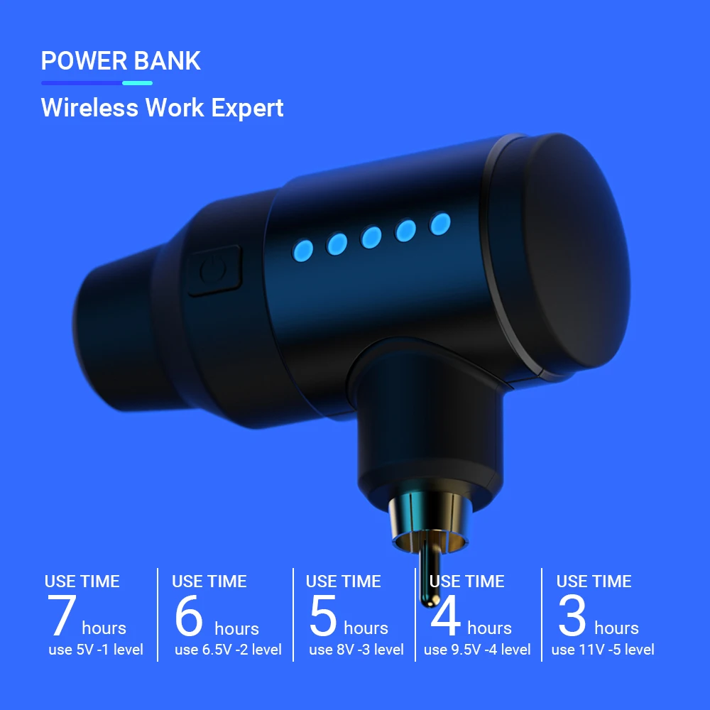 Беспроводной источник питания для татуировок 1650 мАч, литиевая батарея, разъем RCA DC, принадлежности для татуировочного пистолета от AliExpress RU&CIS NEW