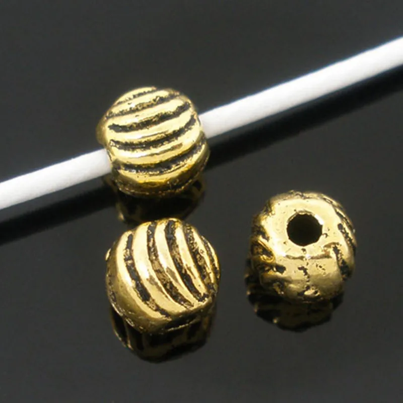 DoreenBeads бусины разделители из цинкового сплава шарики в античном стиле золотого