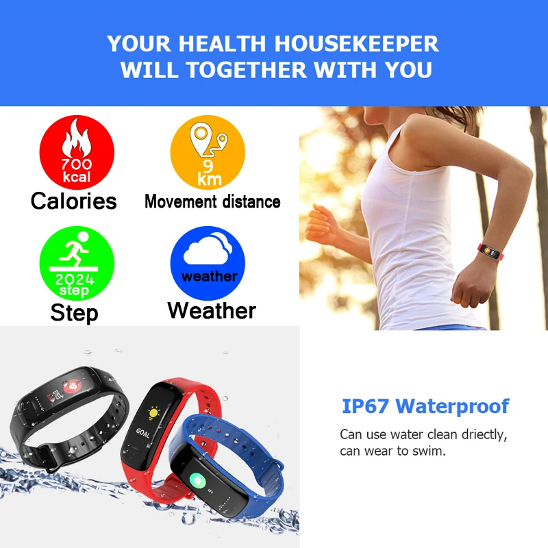 LIGE новинка 2019 смарт браслет для мужчин и женщин спортивные часы пульсометр