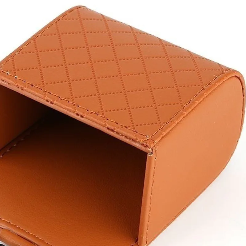 Модная автомобильная сумка для хранения на спинку сиденья кожаный однотонный