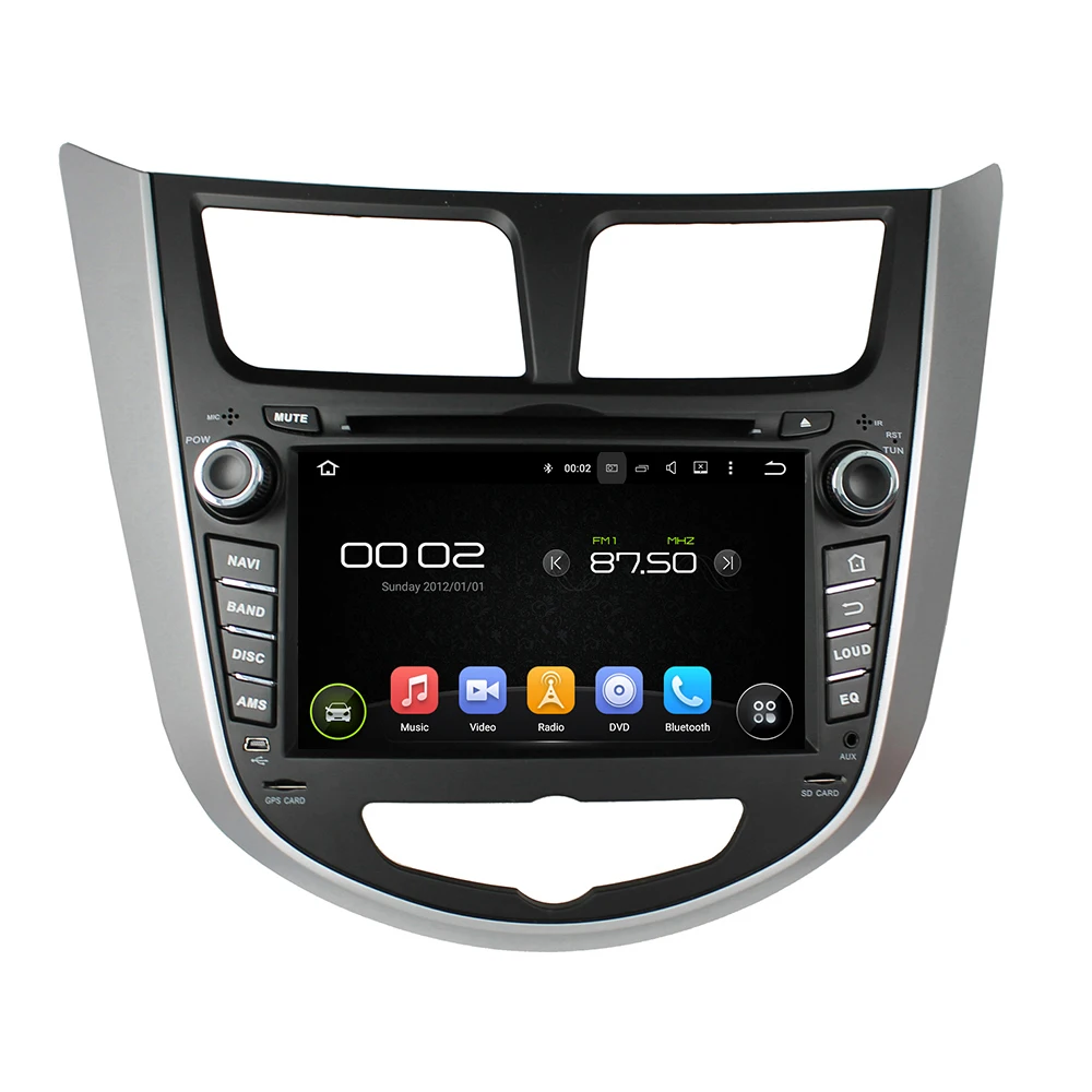 

7" PX6 Android 10.0 Car DVD Player For Hyundai Verna Accent Solaris 2010-2016 Multimedia 6 Core Radio 4+64G Audio Stereo DSP