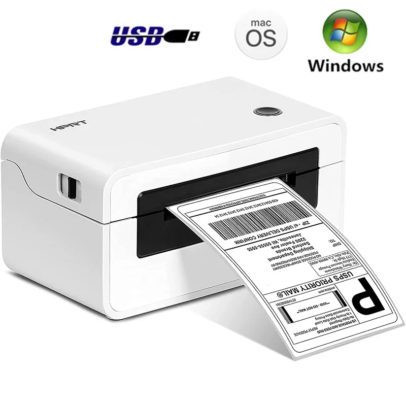 HPRT Desktop Thermal Label Printer Thermal Barcode Printer for Shipping Express Label Printing Support Computer Mac OS/Windows