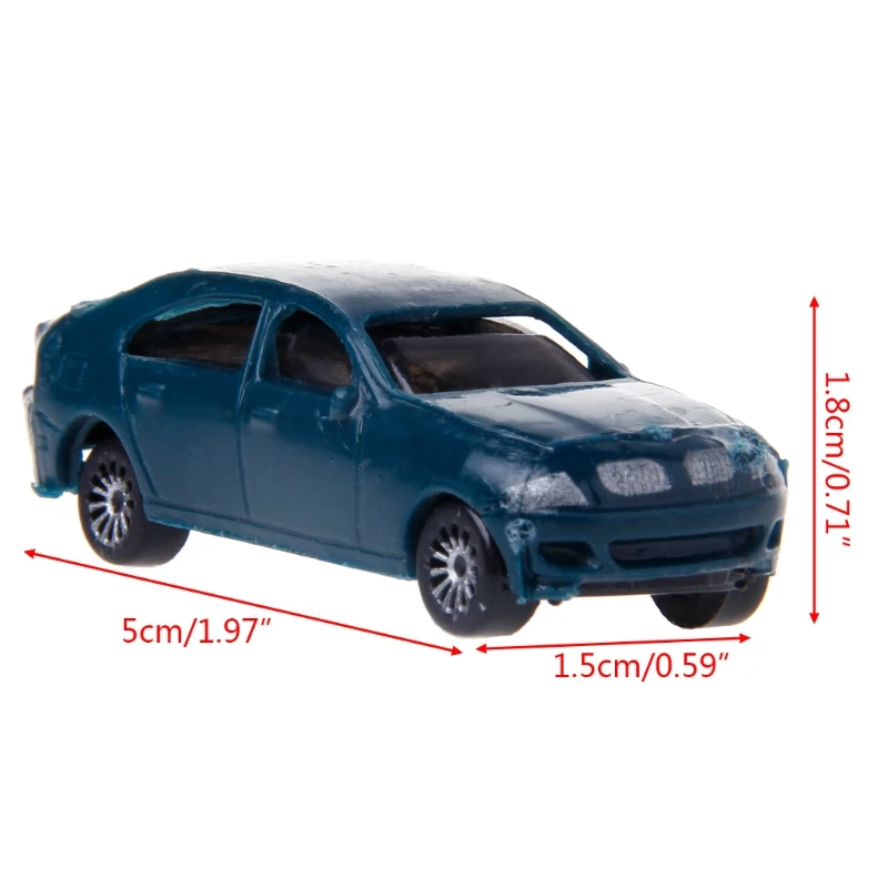 

New 10x 1:100 Painted Model Cars Building Layout HO Scale Model Building Toy