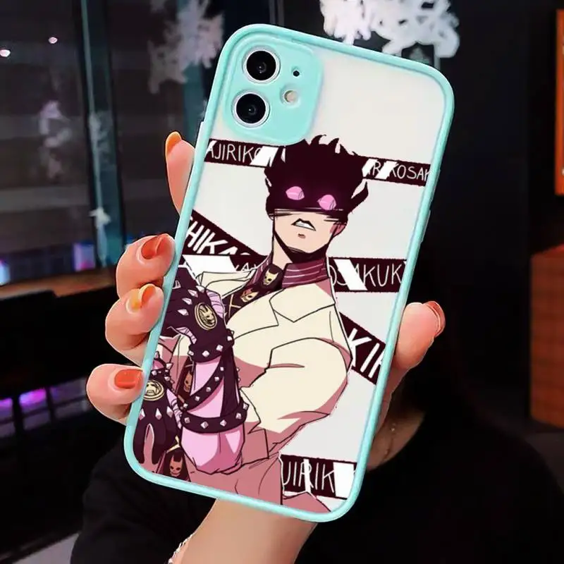 

Anime JoJo Killer Queen Phone Cases matte transparent For iphone 7 8 11 12 plus mini x xs xr pro max cover