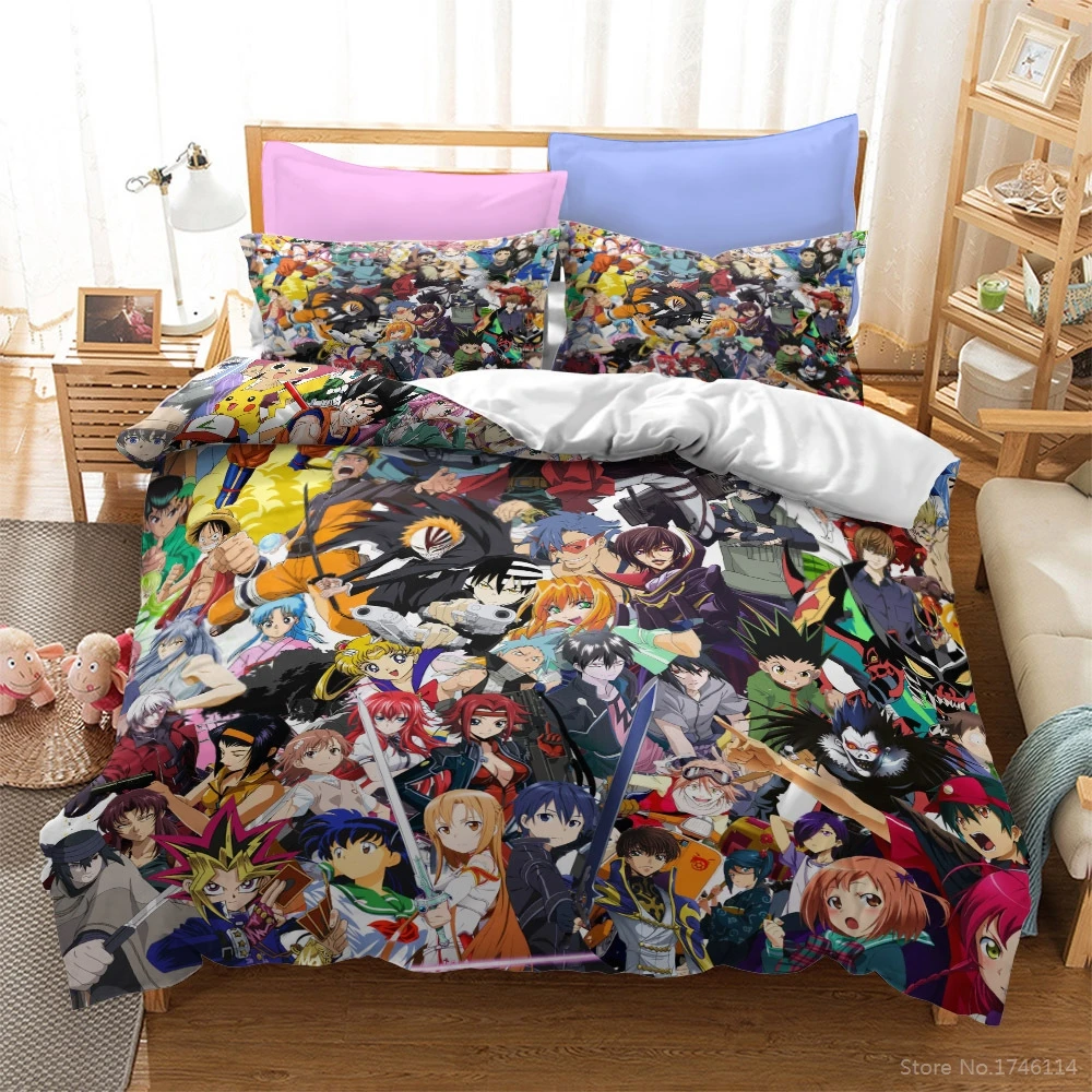 Anime Sword Art Online 3D Printed Bedding Set Queen King Size Duvet Cover Soft Comforter & Pillowcase Bedclothes | Дом и сад