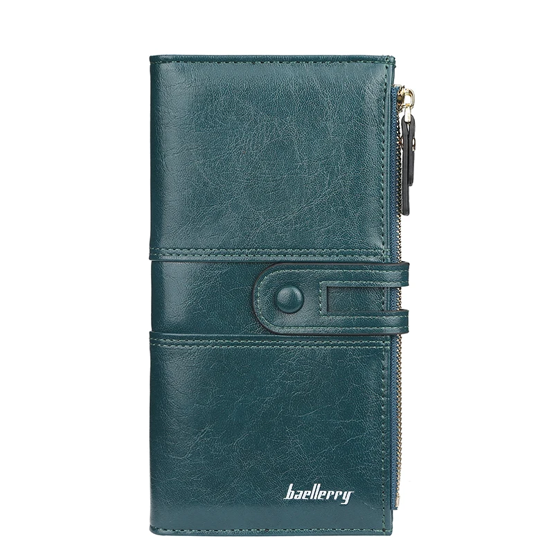 

Baellerry Female Purses Leather Women Wallets Lady Clutch Bag Long Wallet with Zipper Coin Purse Women's Hasp Money Phone Bag